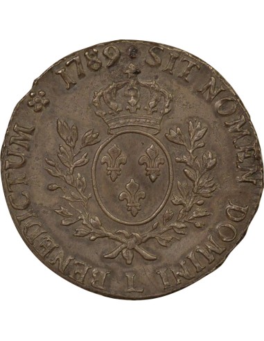 Louis XVI Au Buste Habillé 1 ecu Argent 1789 L Bayonne