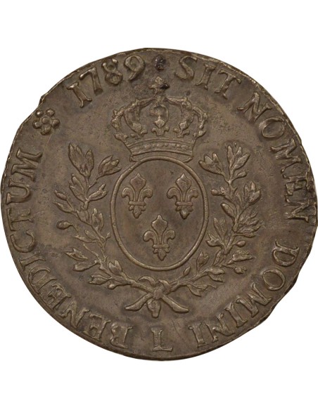 Louis XVI Au Buste Habillé 1 ecu Argent 1789 L Bayonne