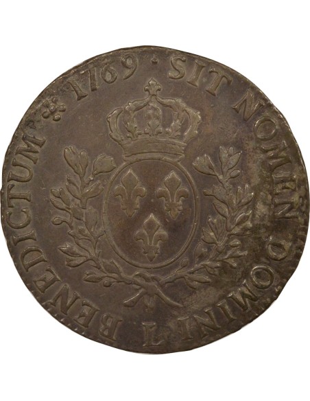 Louis XV Au Bandeau 1 écu Argent 1769 L Bayonne