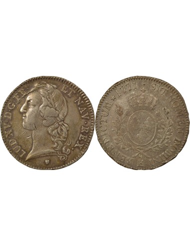 Louis XV Au Bandeau 1 écu Argent 1770 E Tours