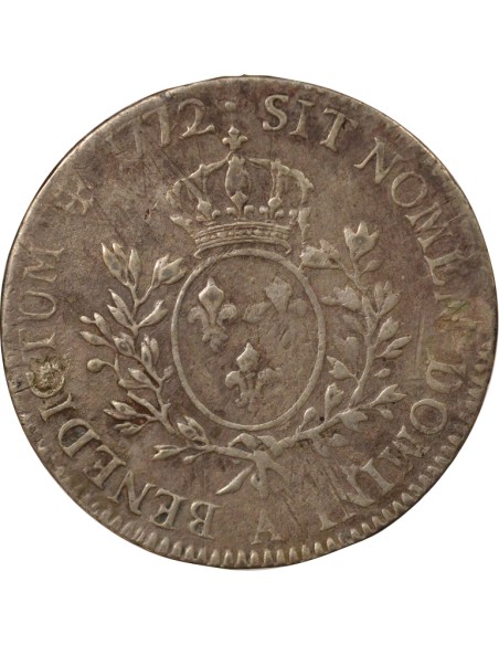Louis XV Au Bandeau 1 écu Argent 1772 A - Paris