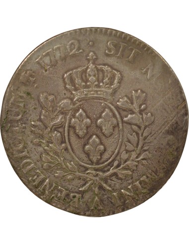 Louis XV A la Vieille Tête 1 écu Argent 1772 A - Paris