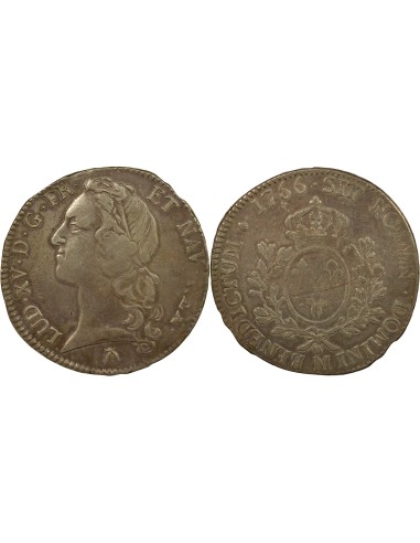 Louis XV Au Bandeau 1 écu Argent 1766 M Toulouse