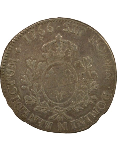 Louis XV Au Bandeau 1 écu Argent 1766 M Toulouse