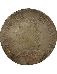 Louis XV A la Vieille Tête 1 écu Argent 1773 T Nantes 2