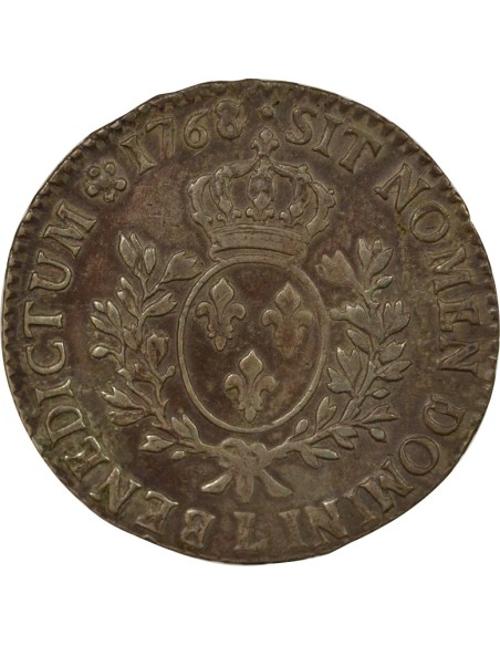 Louis XV Au Bandeau 1 écu Argent 1768 L Bayonne