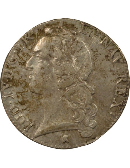 Louis XV Au Bandeau 1 écu Argent 1764 T Nantes