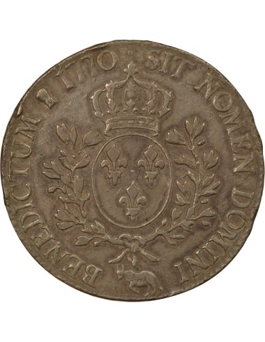 Louis XV Au Bandeau 1 écu Argent 1770 Pau