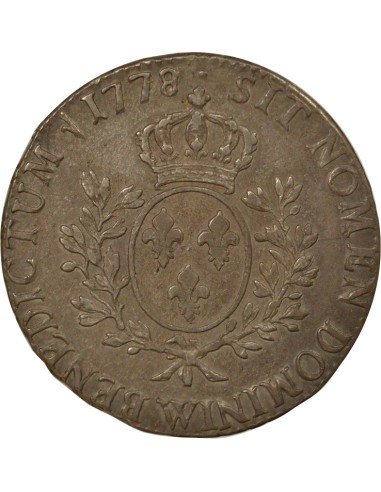 Louis XVI Au Buste Habillé 1 ecu Argent 1778 W Lille