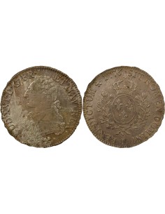 Louis XVI Au Buste Habillé 1 ecu Argent 1776 L Bayonne