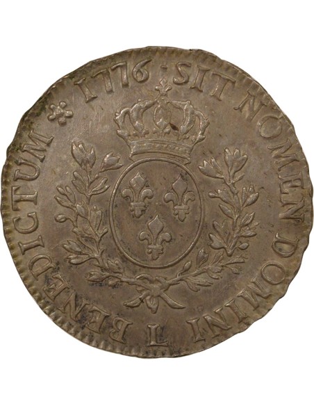 Louis XVI Au Buste Habillé 1 ecu Argent 1776 L Bayonne