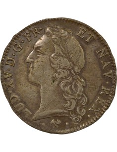 Louis XV Au Bandeau 1 écu Argent 1767 L Bayonne 2