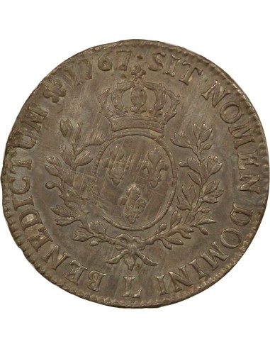 Louis XV Au Bandeau 1 écu Argent 1767 L Bayonne