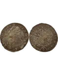 Louis XVI Au Buste Habillé 1 ecu Argent 1777 T Nantes