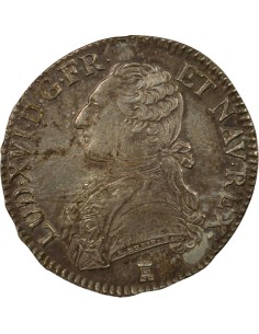 Louis XVI Au Buste Habillé 1 ecu Argent 1777 T Nantes 2