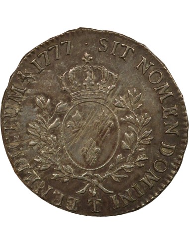 Louis XVI Au Buste Habillé 1 ecu Argent 1777 T Nantes