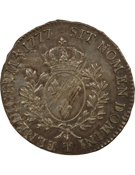 Louis XVI Au Buste Habillé 1 ecu Argent 1777 T Nantes