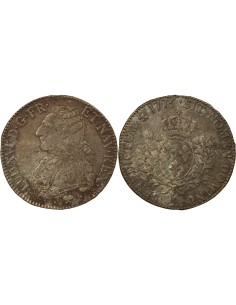 Louis XVI Au Buste Habillé 1 ecu Argent 1775 L Bayonne