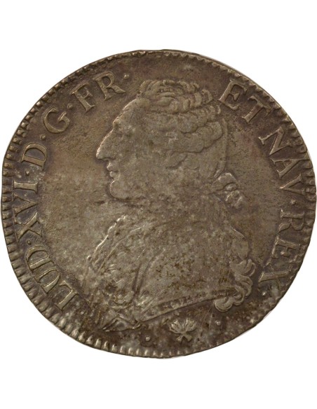 Louis XVI Au Buste Habillé 1 ecu Argent 1775 L Bayonne