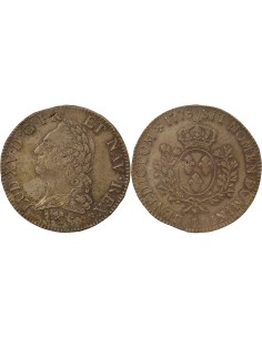 Louis XV A la Vieille Tête 1 écu Argent 1773 L Bayonne