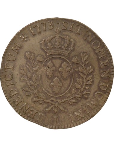 Louis XV A la Vieille Tête 1 écu Argent 1773 L Bayonne