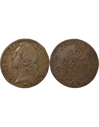 Louis XV Au Bandeau 1 écu Argent 1772 & Aix-en-Provence