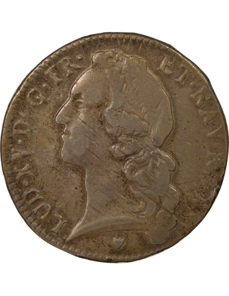 Louis XV Au Bandeau 1 écu Argent 1772 & Aix-en-Provence