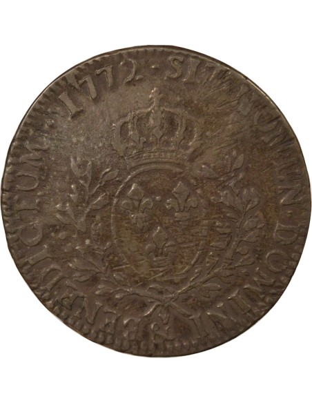 Louis XV Au Bandeau 1 écu Argent 1772 & Aix-en-Provence
