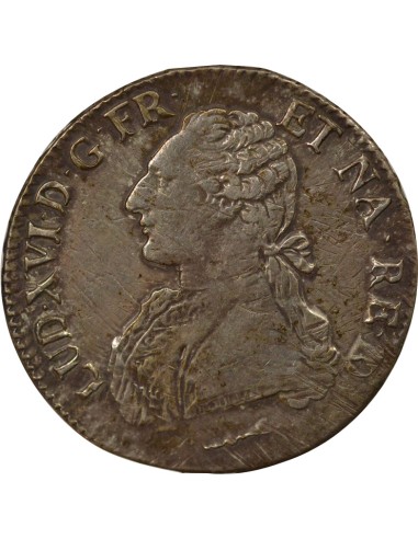 Louis XVI Au Buste Habillé 1 ecu Argent 1780 Pau