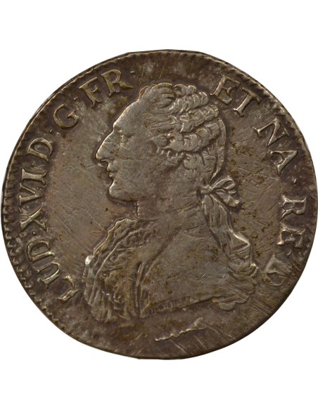 Louis XVI Au Buste Habillé 1 ecu Argent 1780 Pau