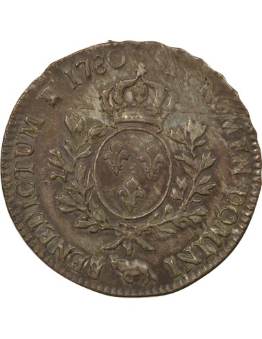 Louis XVI Au Buste Habillé 1 ecu Argent 1780 Pau