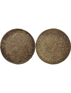 Louis XVI Au Buste Habillé 1 ecu Argent 1779 A - Paris