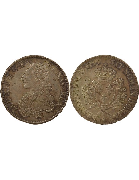 Louis XVI Au Buste Habillé 1 ecu Argent 1779 A - Paris