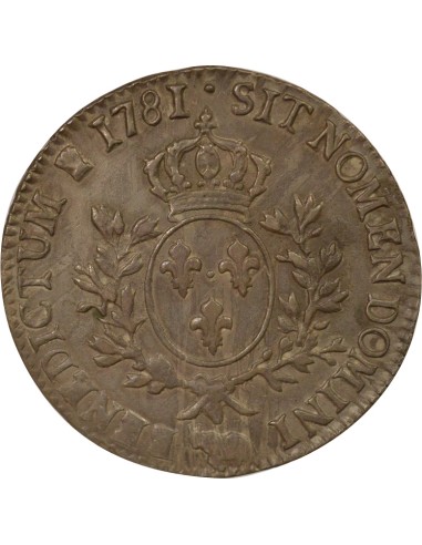 Louis XVI Au Buste Habillé 1 ecu Argent 1781 Pau