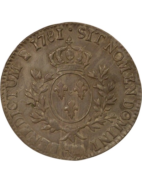 Louis XVI Au Buste Habillé 1 ecu Argent 1781 Pau