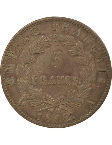 Roi d'Italie Empire 5 francs Argent 1812 A - Paris