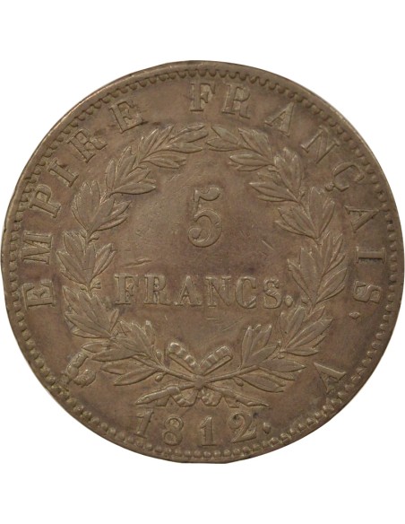 Roi d'Italie Empire 5 francs Argent 1812 A - Paris