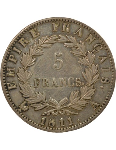 Roi d'Italie Empire 5 francs Argent 1811 A - Paris
