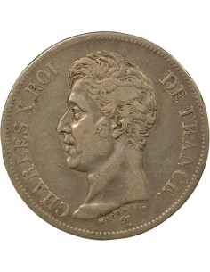 Charles X 1er Type 5 francs Argent 1826 H La Rochelle 2