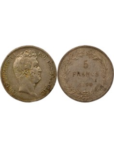 Louis-Philippe Ier Tr. en Relief 5 francs Argent 1830 A - Paris