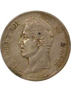 Charles X 2e Type 5 francs Argent 1827 W Lille 2