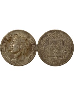 Charles X 1er Type 5 francs Argent 1824 A - Paris