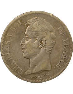 Charles X 2e Type 5 francs Argent 1828 M Toulouse 2