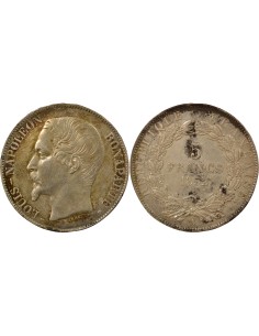 Napoléon III Ier Type 5 francs Argent 1852 A - Paris