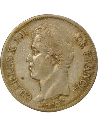 Charles X 2e Type 5 francs Argent 1829 A - Paris