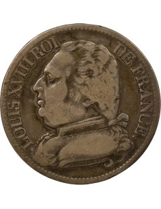 Louis XVIII Au Buste Habillé 5 francs Argent 1814 L Bayonne 2