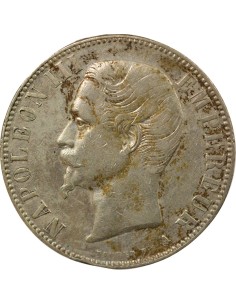 Napoléon III Tête nue 5 francs Argent 1855 A - Paris 2