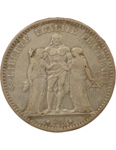 Hercule 5 francs Argent 1878 K Bordeaux 2