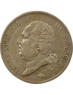 Louis XVIII Au Buste Habillé 5 francs Argent 1822 A - Paris 2