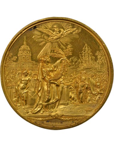 Roi d'Italie Retour des Cendres 1 jeton Cuivre Doré 1844 A Paris